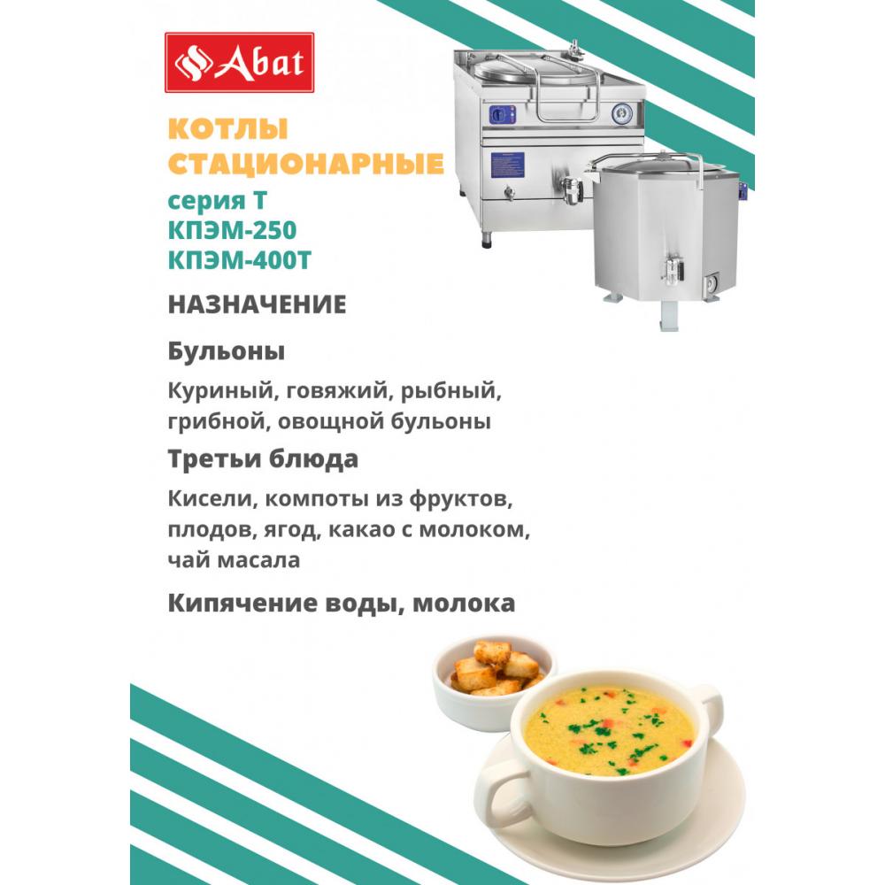Пищеварочный котёл ABAT КПЭМ-250/9-Т