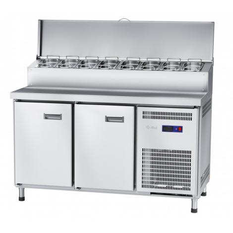Стол холодильный среднетемпературный ABAT СХС-70-01П для пиццы (2 двери, GN 1/4 - 8 шт)